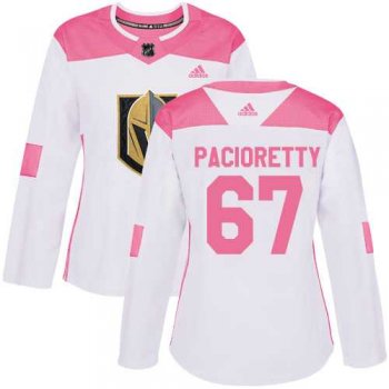 Women's Adidas Vegas Golden Knights #67 Max Pacioretty White Pink Authentic Fashion Stitched NHL Jersey