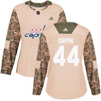 Women's Adidas Washington Capitals #44 Brooks Orpik Camo Authentic 2017 Veterans Day Stitched NHL Jersey