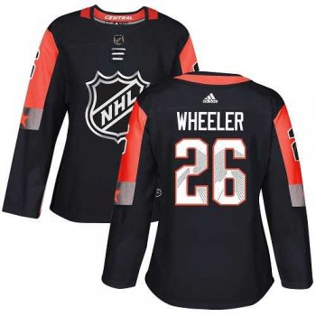 Women's Adidas Winnipeg Jets #26 Blake Wheeler Black 2018 All-Star Central Division Authentic Stitched NHL