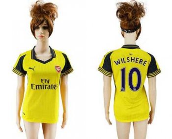 Women's Arsenal #10 Wilshere Away Soccer Club Jersey