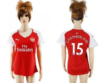 Women's Arsenal #15 Chamberlain Home Soccer Club Jersey