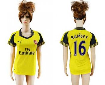 Women's Arsenal #16 Ramsey Away Soccer Club Jersey