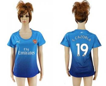 Women's Arsenal #19 S.Cazorla Away Soccer Club Jersey