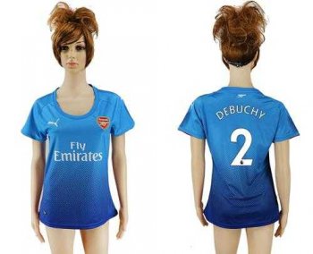 Women's Arsenal #2 Debuchy Away Soccer Club Jersey