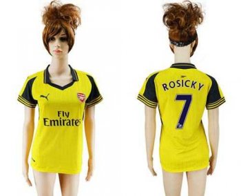 Women's Arsenal #7 Rosicky Away Soccer Club Jersey