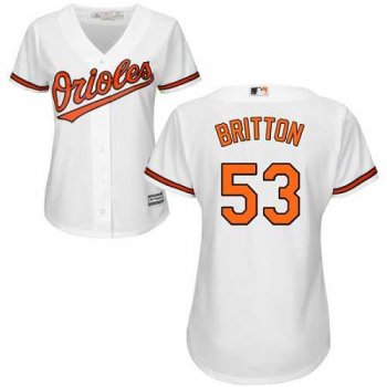 Women's Baltimore Orioles #53 Zach Britton White Home Stitched MLB Jersey