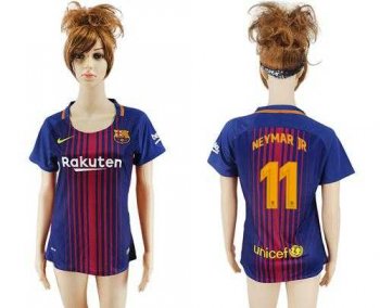 Women's Barcelona #11 Neymar Jr Home Soccer Club Jersey