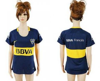 Women's Boca Juniors Blank Home Soccer Club Jersey