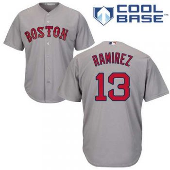 Women's Boston Red Sox #13 Hanley Ramirez Grey Road Stitched MLB Jersey