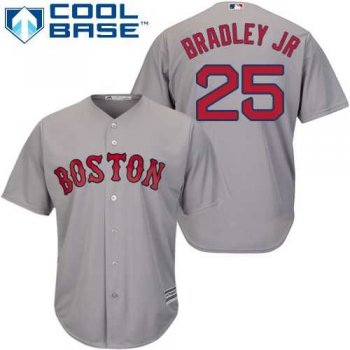 Women's Boston Red Sox #25 Jackie Bradley Jr Grey Road Stitched MLB Jersey