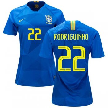 Women's Brazil #22 Rodriguinho Away Soccer Country Jersey