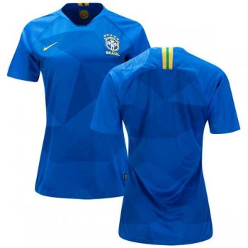 Women's Brazil Blank Away Soccer Country Jersey