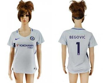 Women's Chelsea #1 Begovic Away Soccer Club Jersey