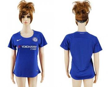 Women's Chelsea Blank Home Soccer Club Jersey