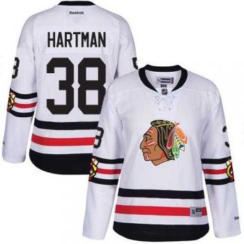 Women's Chicago Blackhawks #38 Ryan Hartman White 2017 Winter Classic Stitched NHL Jersey