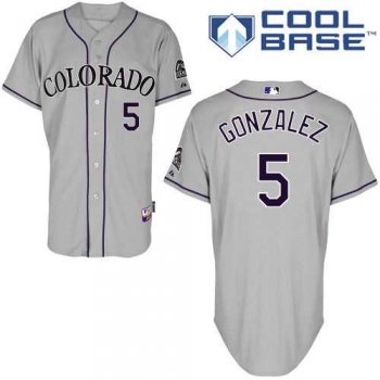 Women's Colorado Rockies #5 Carlos Gonzalez Grey Road Stitched MLB Jersey