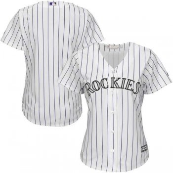 Women's Colorado Rockies Majestic White Home Cool Base Jersey