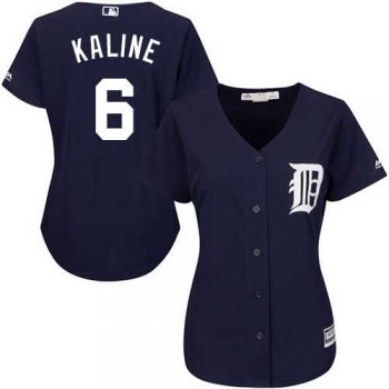 Women's Detroit Tigers #6 Al Kaline Navy Blue Alternate Stitched MLB Jersey