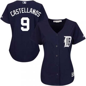 Women's Detroit Tigers #9 Nick Castellanos Navy Blue Alternate Stitched MLB Jersey