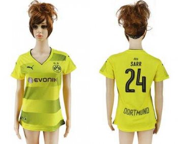 Women's Dortmund #24 Sarr Home Soccer Club Jersey