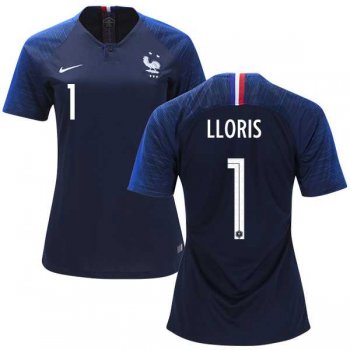 Women's France #1 LLORIS Home Soccer Country Jersey