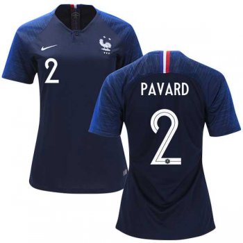 Women's France #2 Pavard Home Soccer Country Jersey