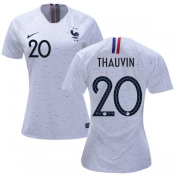 Women's France #20 Thauvin Away Soccer Country Jersey