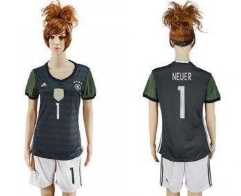 Women's Germany #1 Neuer Away Soccer Country Jersey