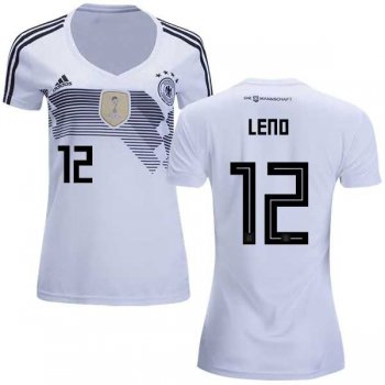 Women's Germany #12 Leno White Home Soccer Country Jersey