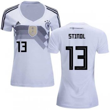 Women's Germany #13 Stindl White Home Soccer Country Jersey