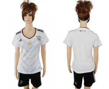 Women's Germany Blank White Home Soccer Country Jersey