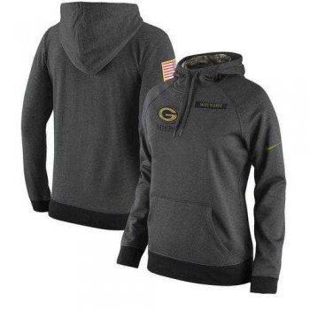 Women's Green Bay Packers Anthracite Salute to Service Player Performance Hoodie