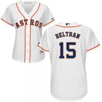 Women's Houston Astros #15 Carlos Beltran White Home Stitched MLB Jersey