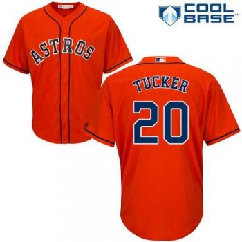 Women's Houston Astros #20 Preston Tucker Orange Alternate Stitched MLB Jersey