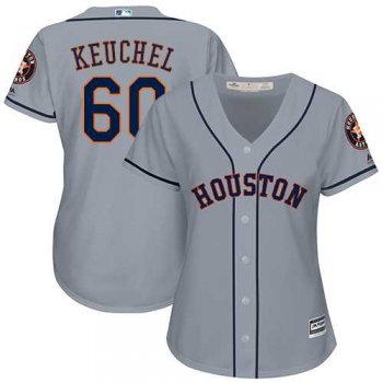 Women's Houston Astros #60 Dallas Keuchel Grey Road Stitched MLB Jersey