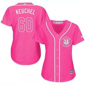 Women's Houston Astros #60 Dallas Keuchel Pink Fashion Stitched MLB Jersey