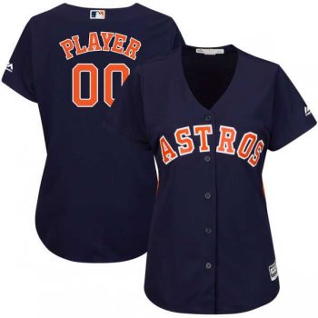 Women's Houston Astros Majestic Navy Cool Base Custom Alternate Jersey