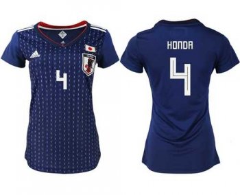 Women's Japan #4 Honda Home Soccer Country Jersey