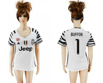 Women's Juventus #1 Buffon Sec Away Soccer Club Jersey