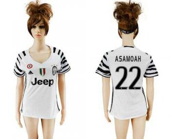 Women's Juventus #22 Asamoah Sec Away Soccer Club Jersey