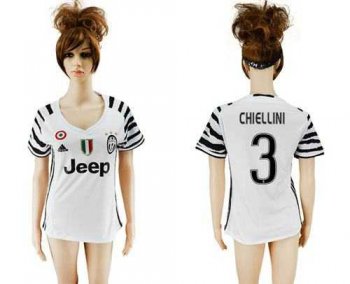 Women's Juventus #3 Chiellini Sec Away Soccer Club Jersey