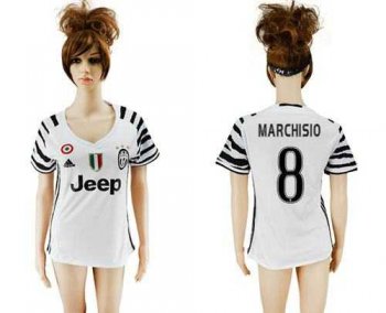 Women's Juventus #8 Marchisio Sec Away Soccer Club Jersey