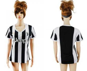 Women's Juventus Blank Home Soccer Club Jersey