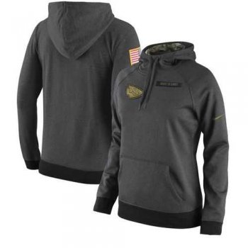 Women's Kansas City Chiefs Anthracite Salute to Service Player Performance Hoodie