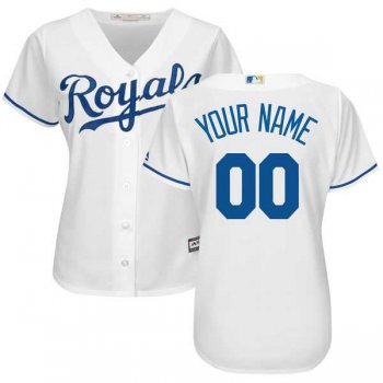 Women's Kansas City Royals Majestic White Home Cool Base Custom Jersey