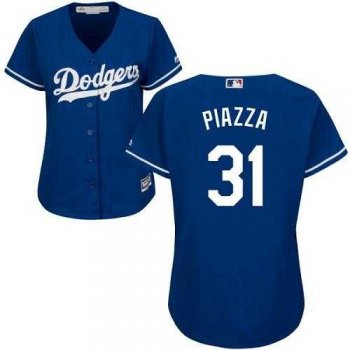 Women's Los Angeles Dodgers #31 Mike Piazza Blue Alternate Stitched MLB Jersey