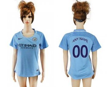 Women's Manchester City Personalized Home Soccer Club Jersey