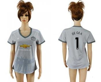 Women's Manchester United #1 DE GEA Sec Away Soccer Club Jersey