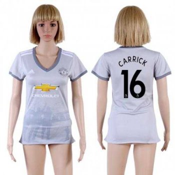 Women's Manchester United #16 Carrick Sec Away Soccer Club Jersey