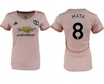 Women's Manchester United #8 Mata Away Soccer Club Jersey